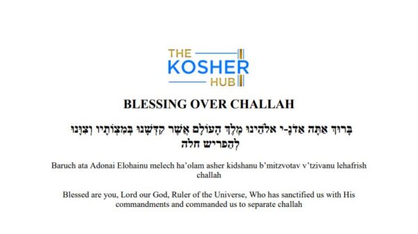 Blessing over Challah