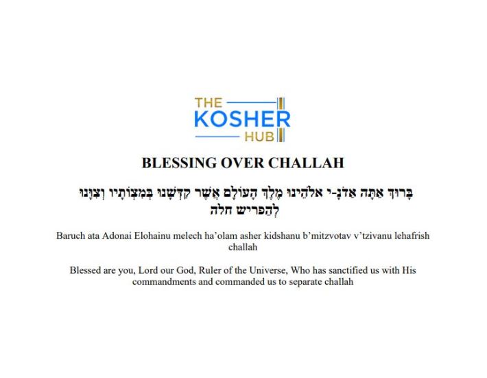 Blessing over Challah