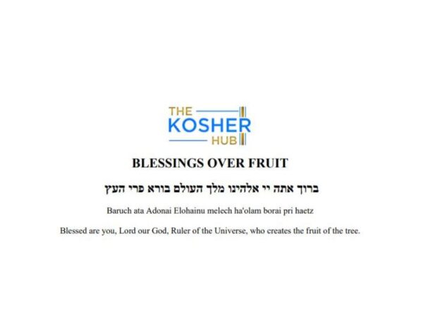 Jewish Blessing Over Fruit