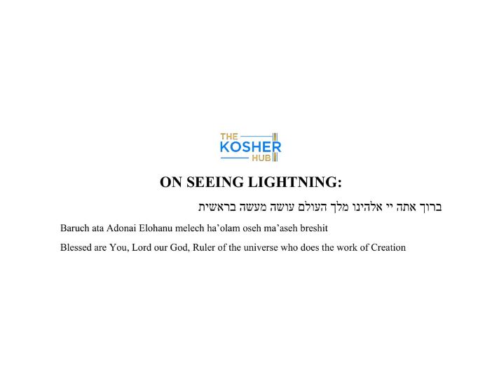 Blessing on seeing lightning