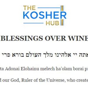 Jewish Blessing over Wine