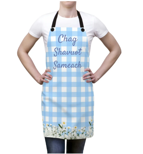 Shavuot gingham apron