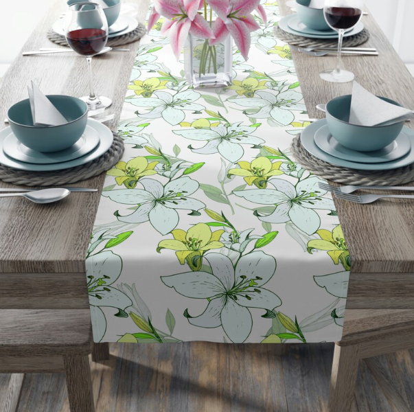 Floral Shavuot Table Runner
