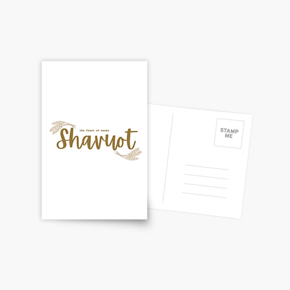 White Shavuot Post Card