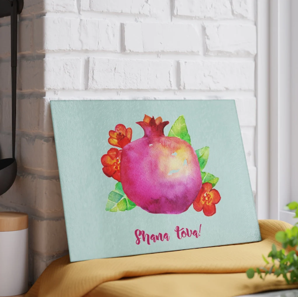 Rosh Hashanah Pomegranite Cutting Board