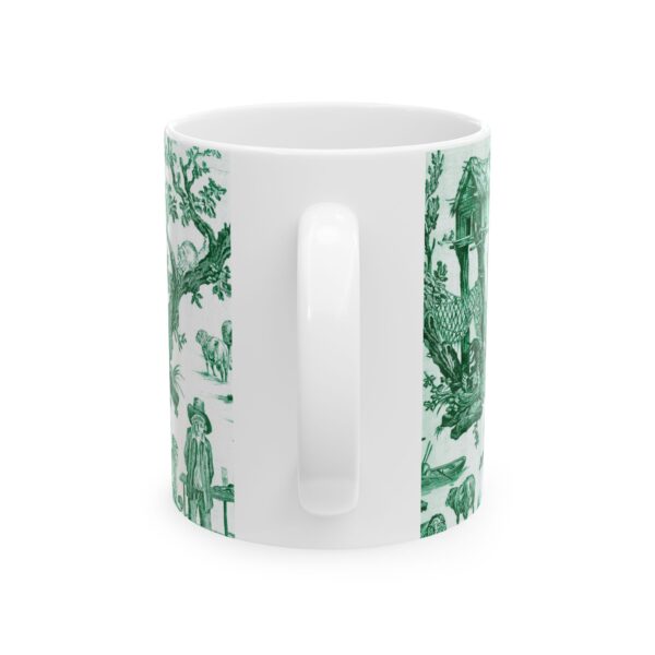 Green Toile de jouy Parev Mug