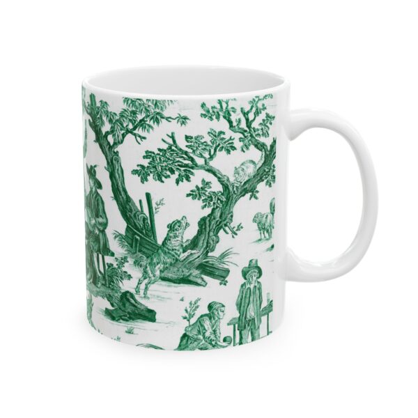 Green Toile de jouy Parev Mug