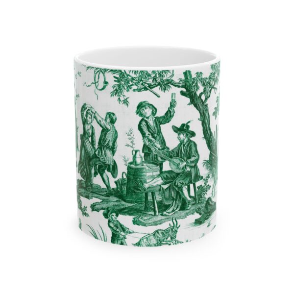 Green Toile de jouy Parev Mug