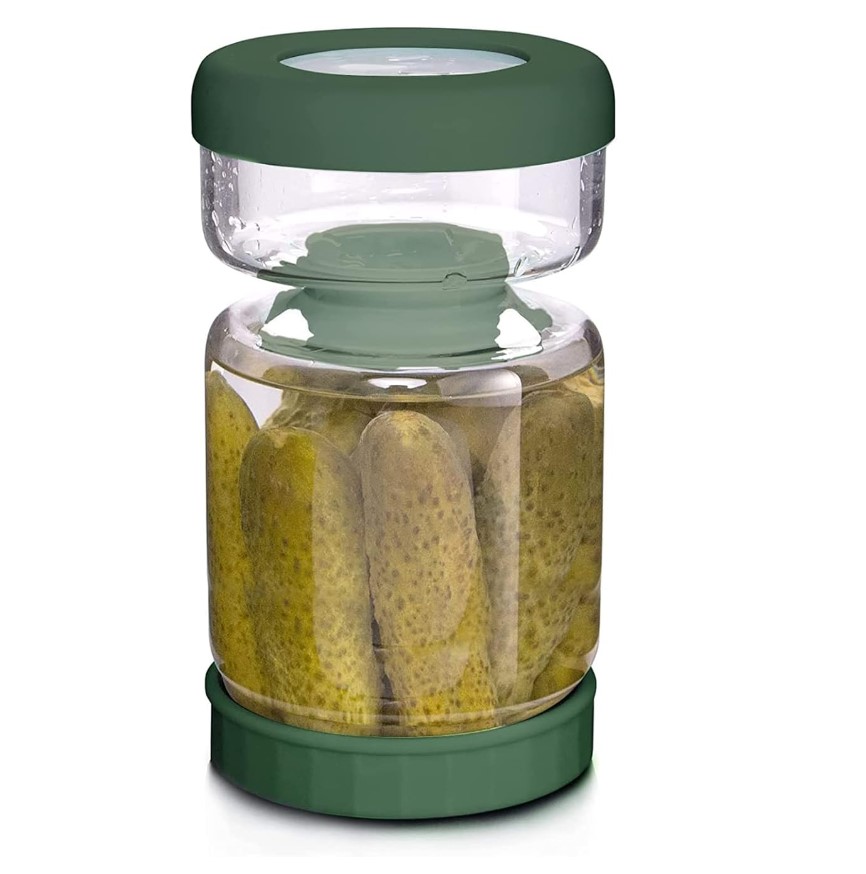 Silicone Dark Green Pickle Jar Amazon