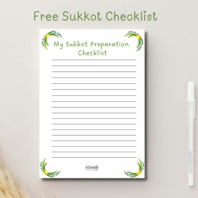 Sukkot Checklist