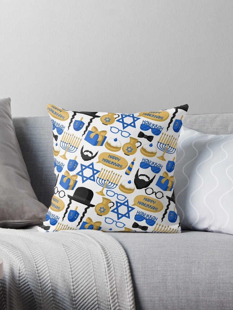 Hanukkah throw pillow