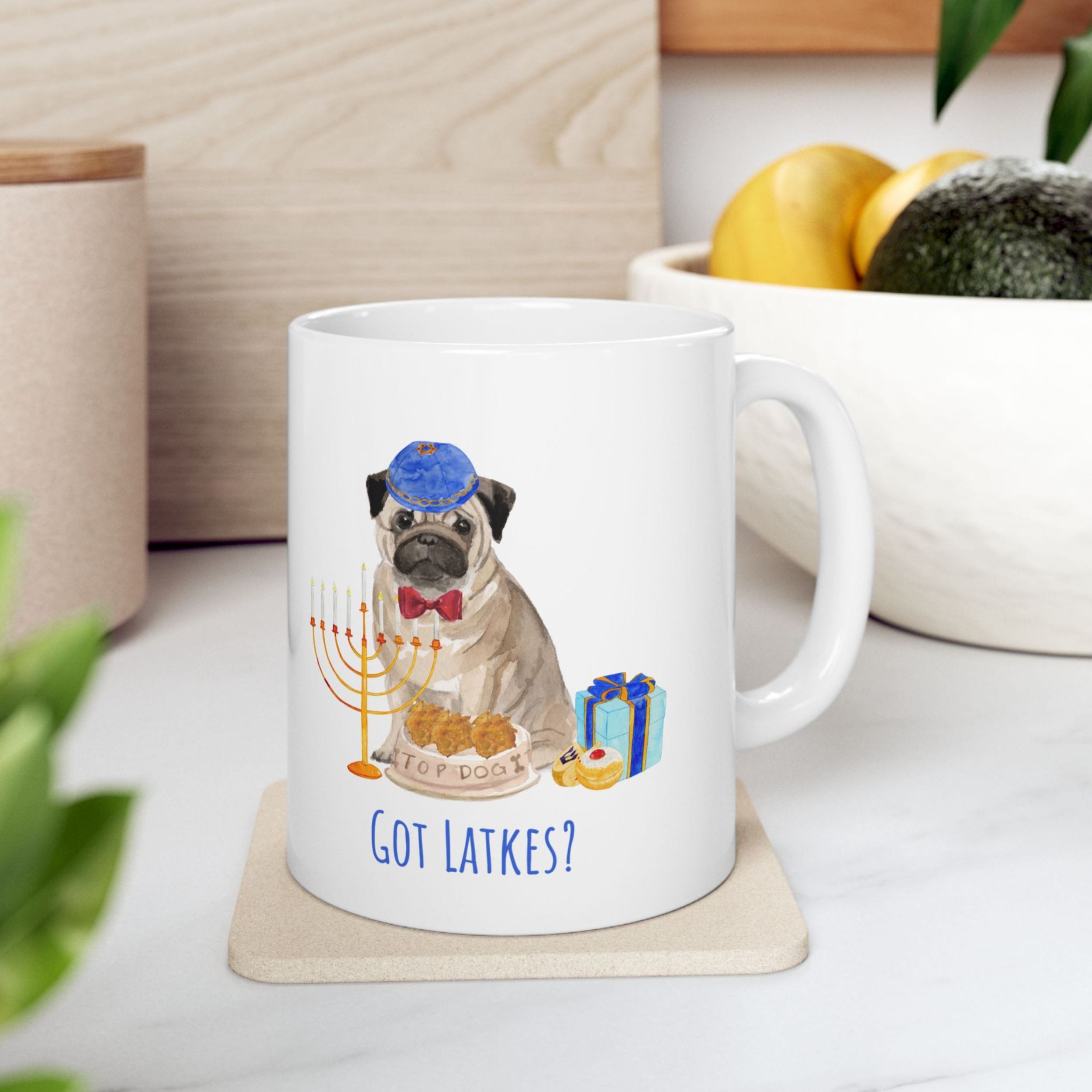 Hanukkah Dog Mug — Hanukkah gift