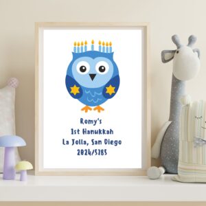 Personalized Hanukkah Milestone Print