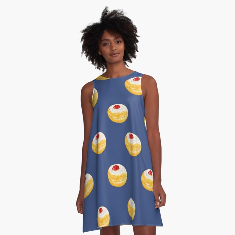 Hanukkah A Line Dress Donuts