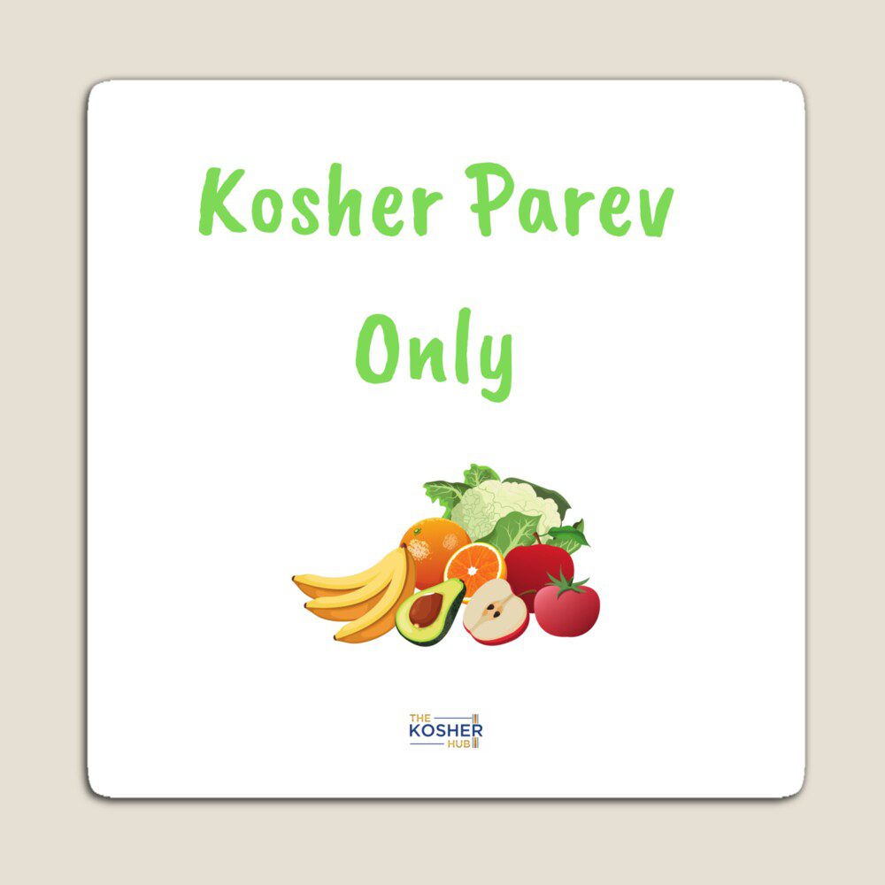 Kosher Pareve Only fridge magnet — kosher kitchen zone magnet by The Kosher Hub