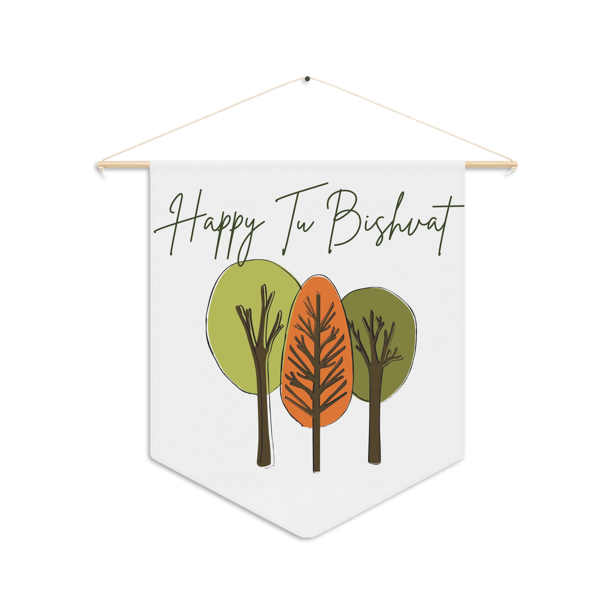 Happy Tu Bishvat Wall Hanging, Pennant