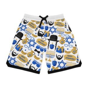 Hanukkah Basketball Rib Shorts
