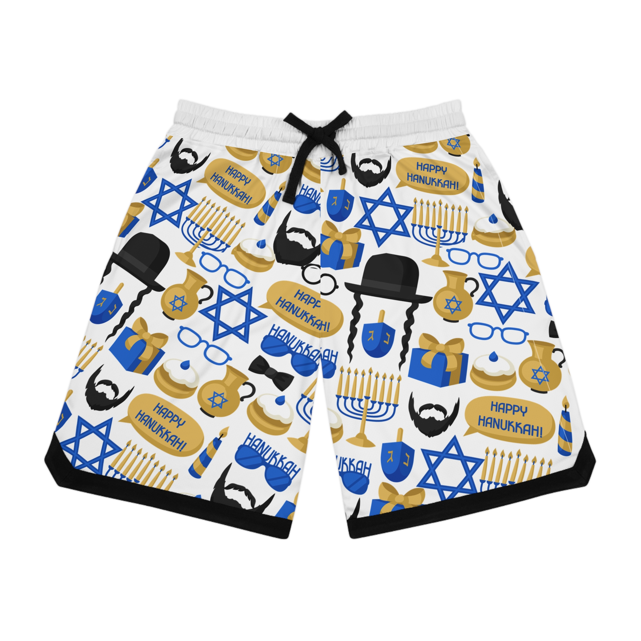 Hanukkah Basketball Rib Shorts