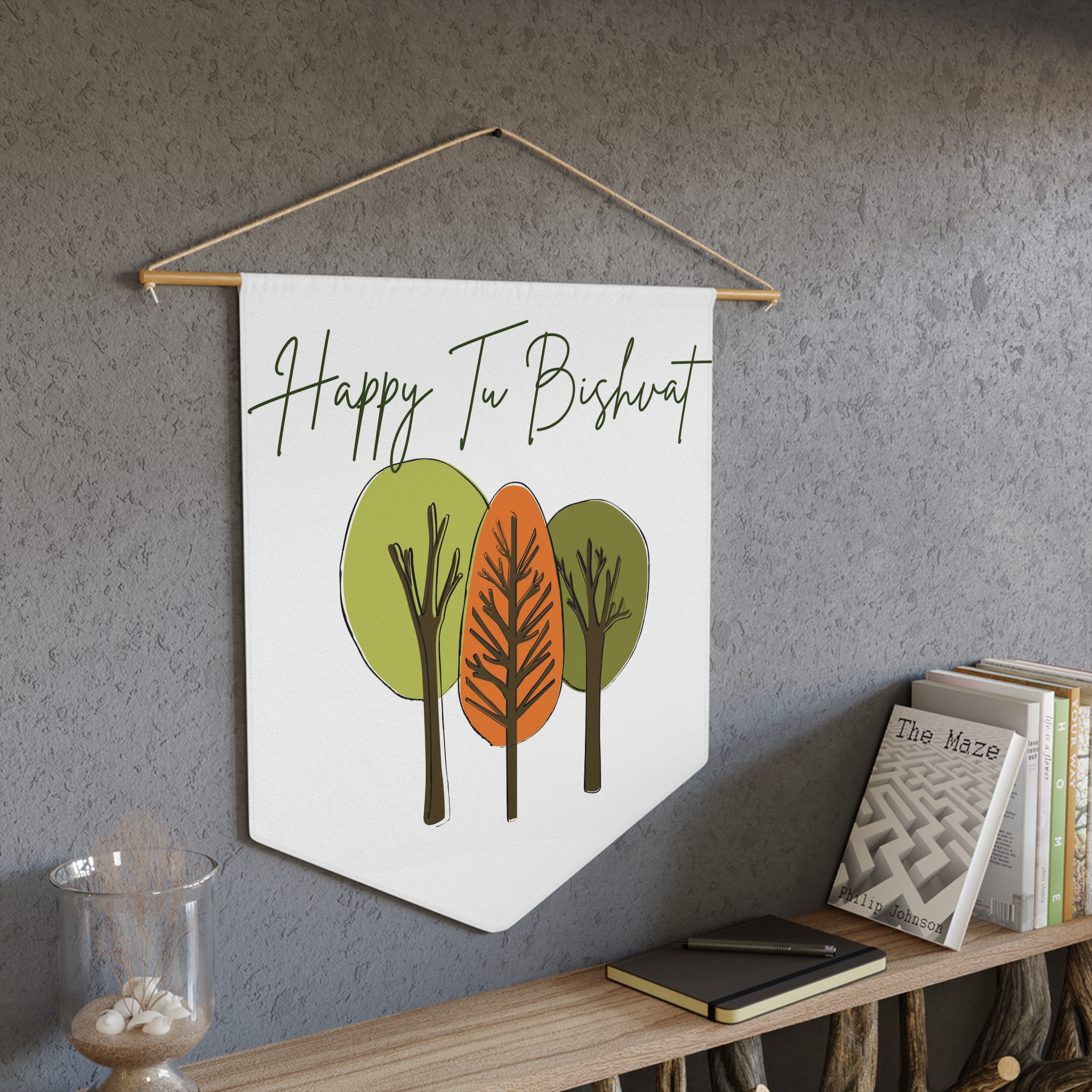 Happy Tu Bishvat Wall Hanging, Pennant - Image 4
