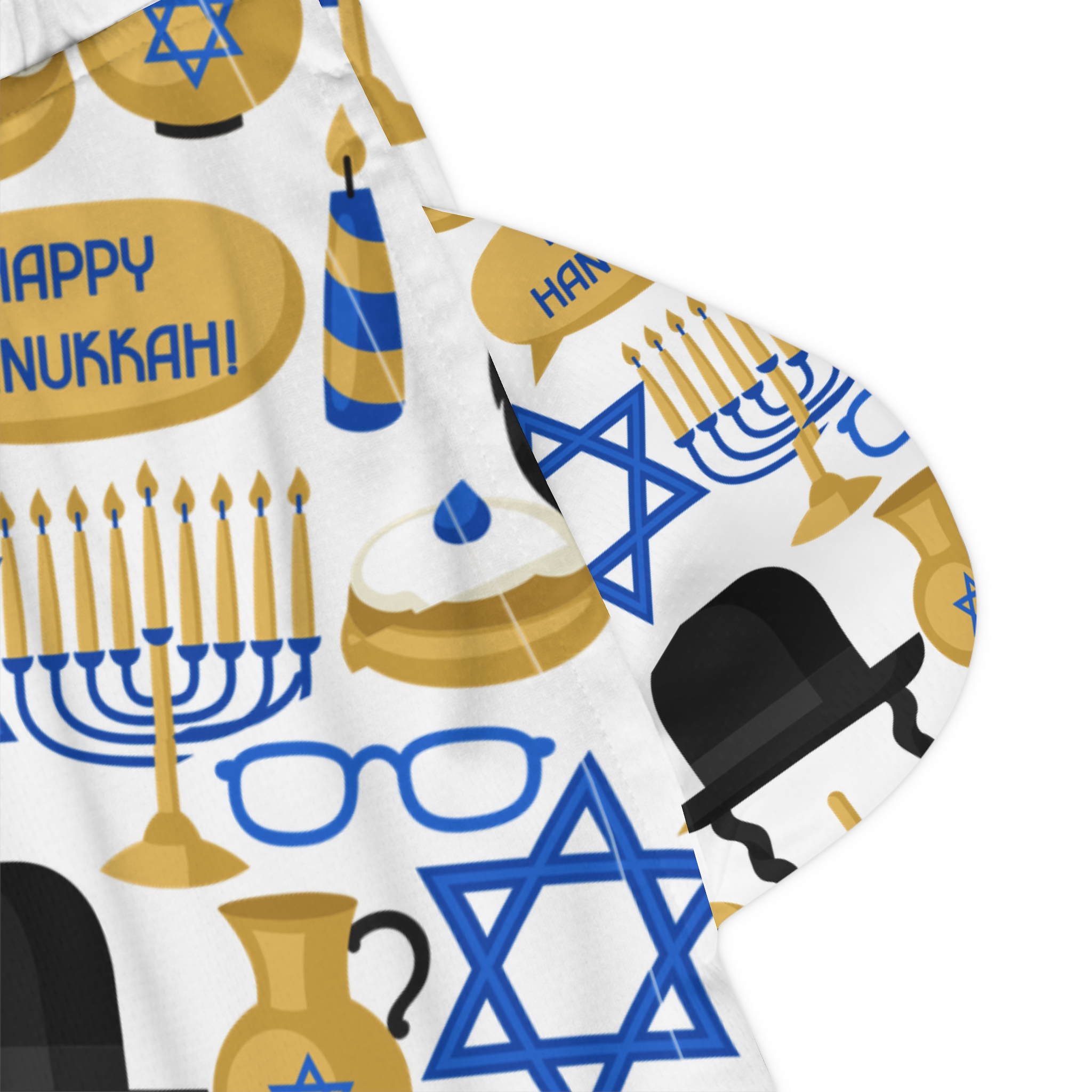 Hanukkah Basketball Rib Shorts - Image 3