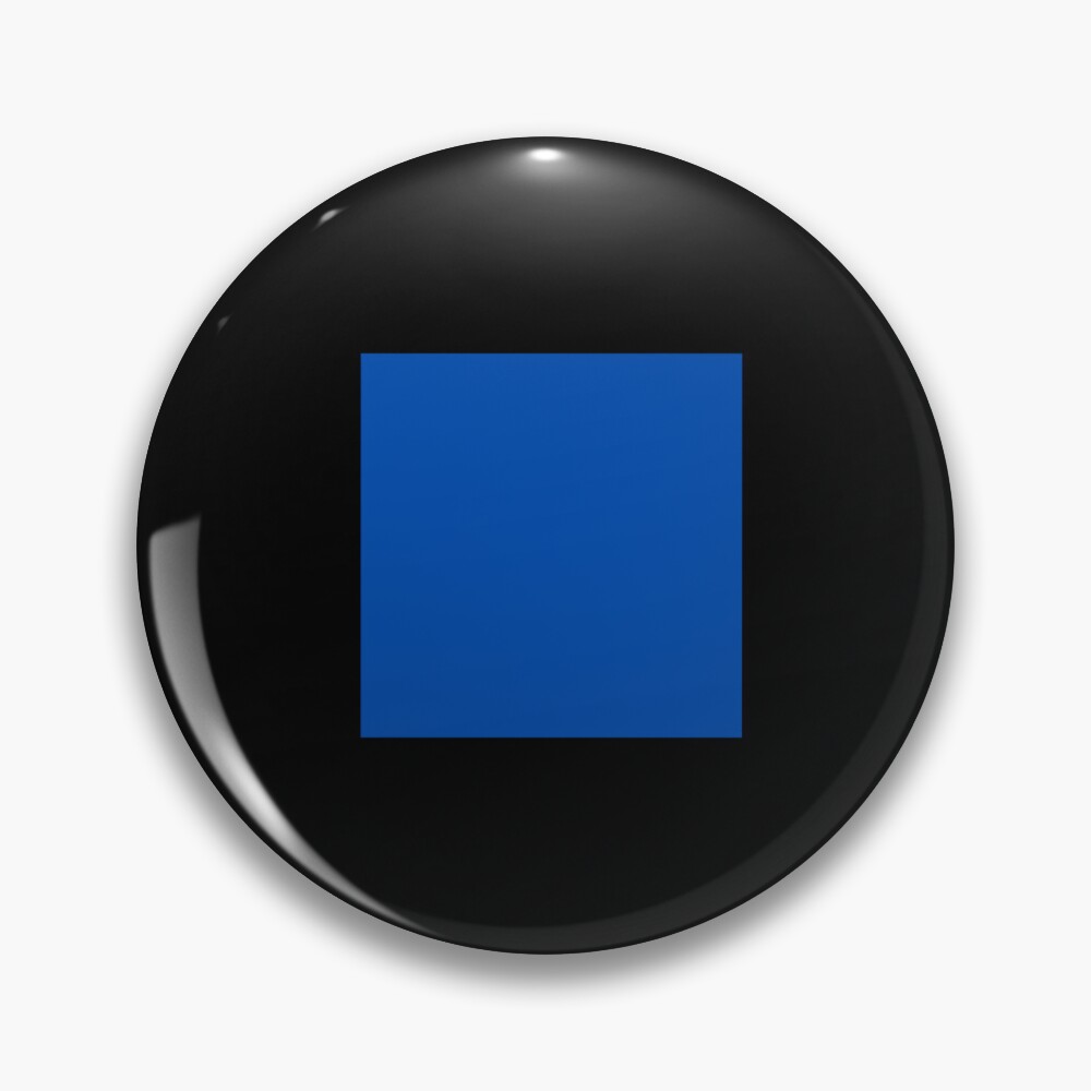 Blue Square on black-pin