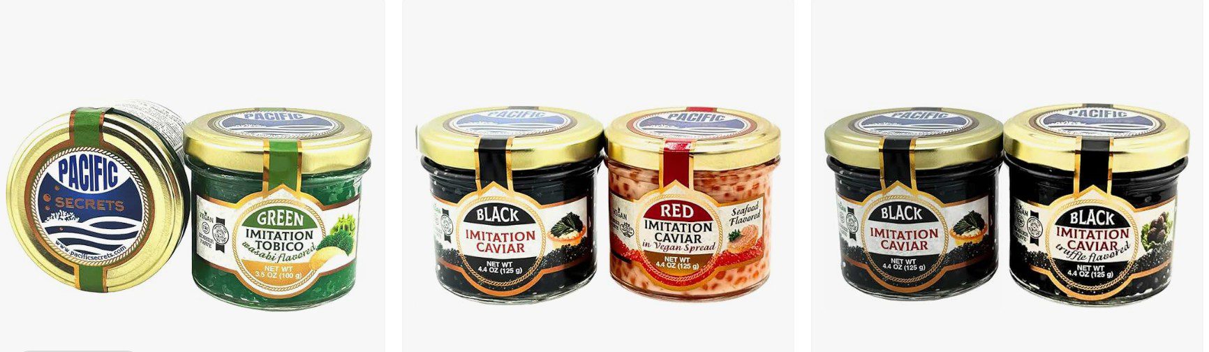 Gourmet Kosher Imitation Caviar Pacific Secrets vegan seaweed — kosher caviar on Amazon