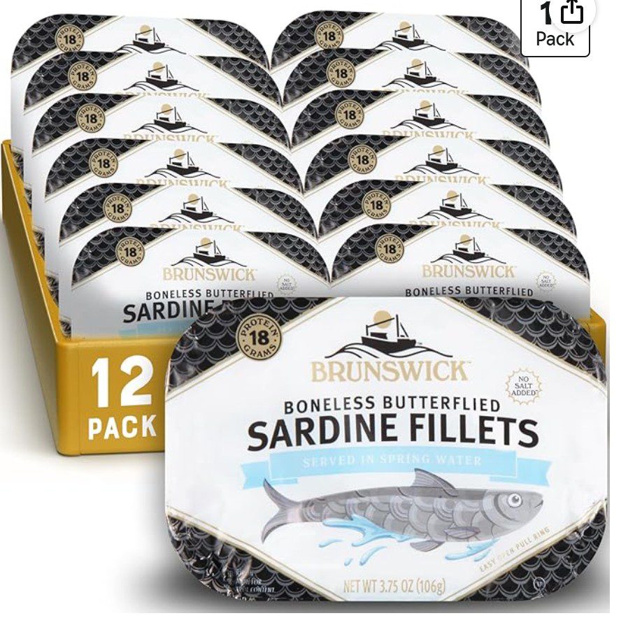 Brunswick Boneless Kosher Sardines — kosher sardines on Amazon