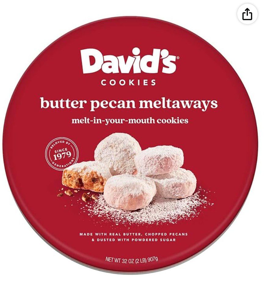 David's Cookies Butter Pecan Meltaways Gift Box — kosher pecan cookie gift