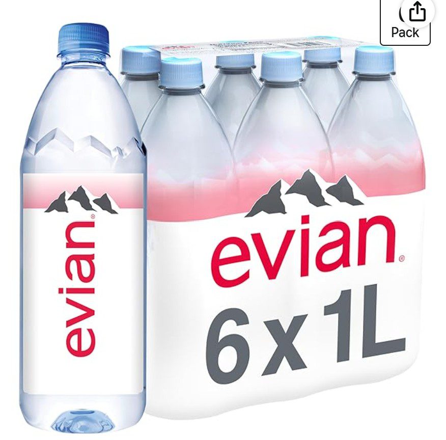 Evian Natural Spring Water — kosher water on Amazon