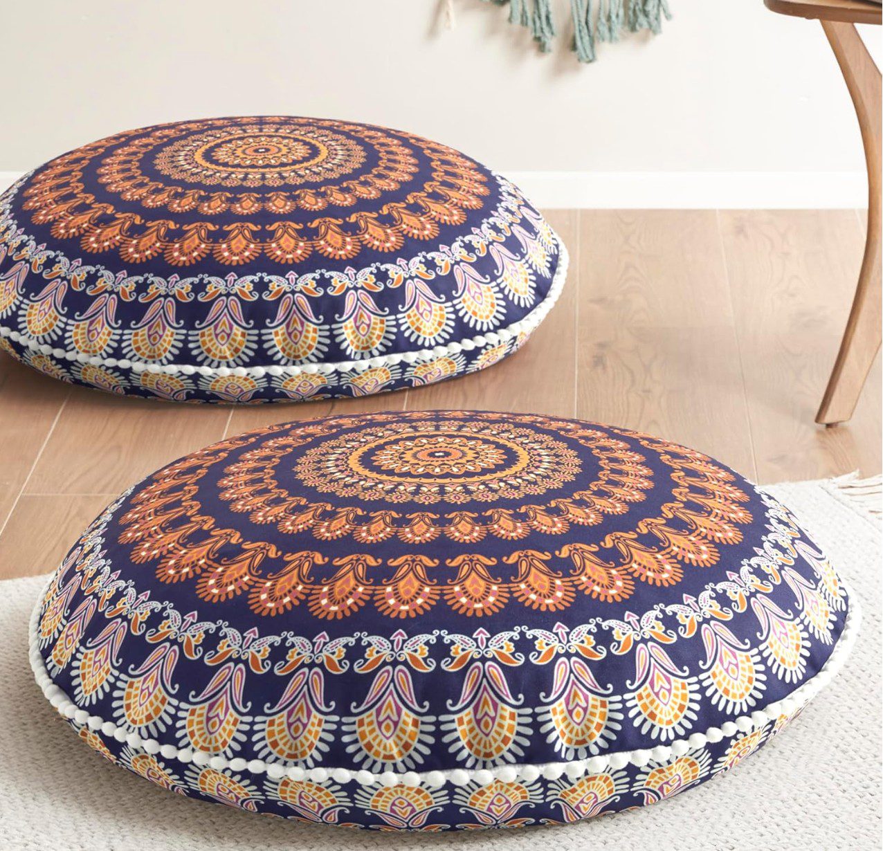 Floor cushion seating for Tisha B'Av