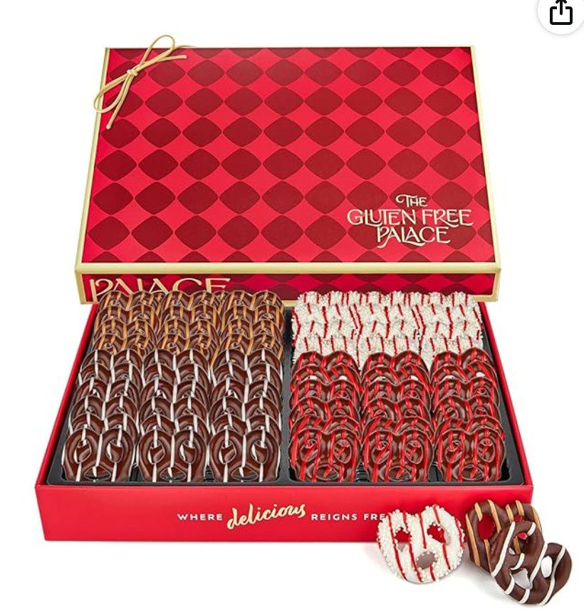 Gluten Free Palace Chocolate Covered Pretzels Gift Box — kosher gluten free sweet and salty gift