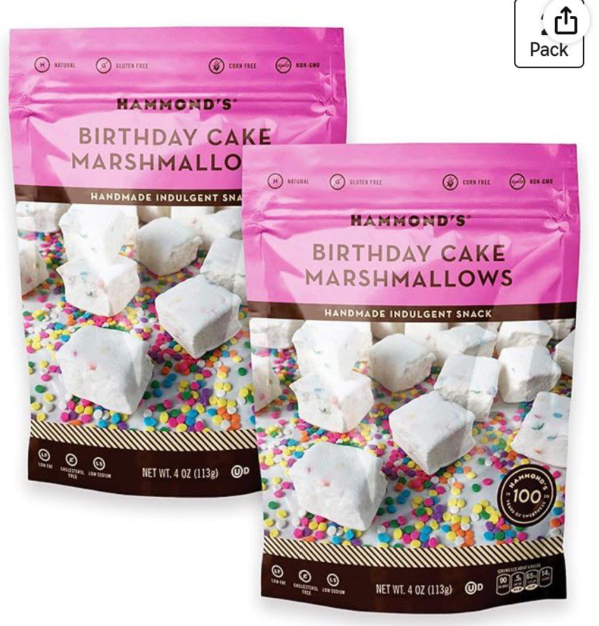 Hammond's Birthday Cake Kosher Marshmallows on Amazon