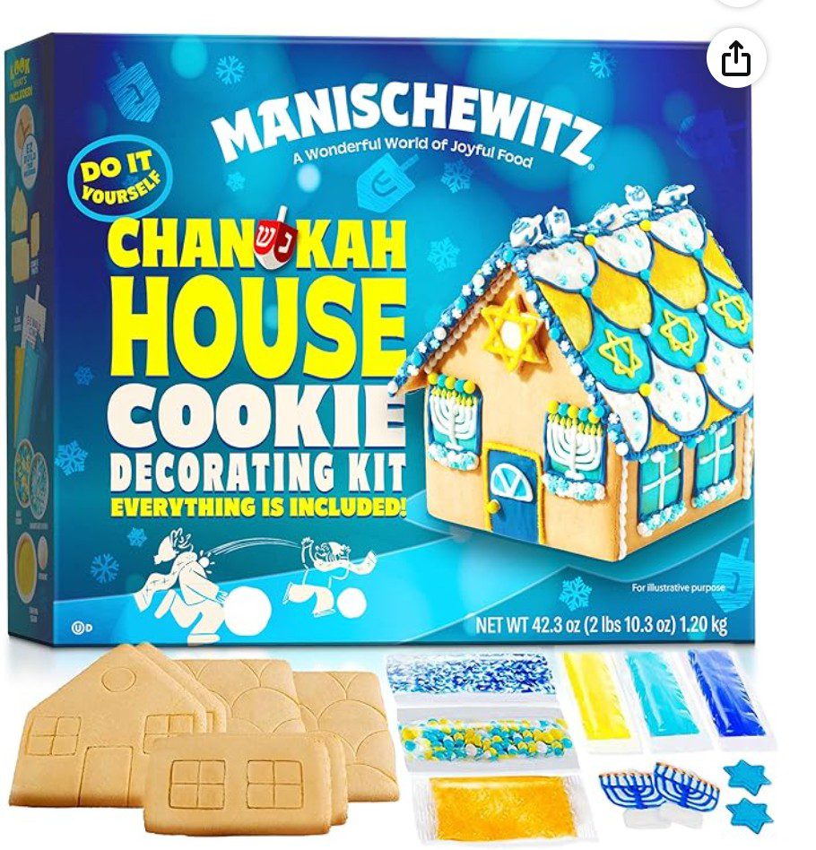 Hanukkah Cookie House Decoration Kit — kosher Hanukkah gift