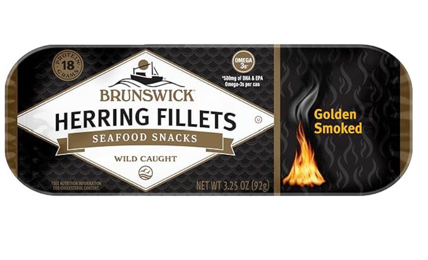 Brunswick Herring Seafood Snack Fillets — kosher herring on Amazon