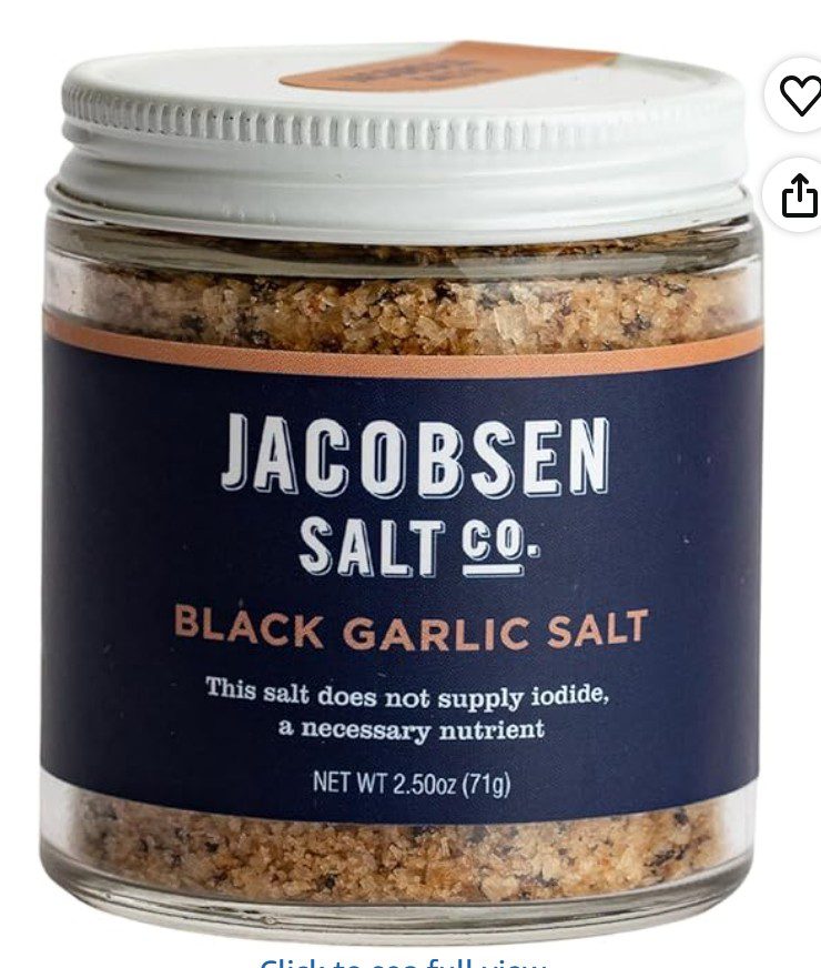 Jacobsen Black Garlic Salt — kosher infused specialty salt