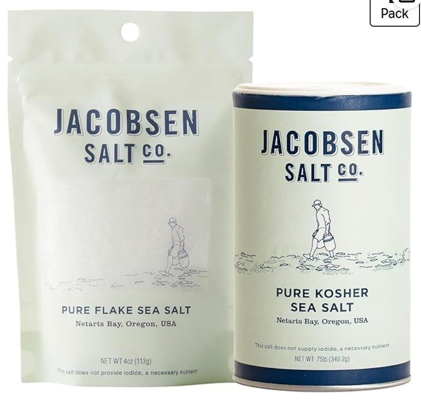 Jacobsen Salt Co Pure Flake Sea Salt — delicate kosher finishing flakes
