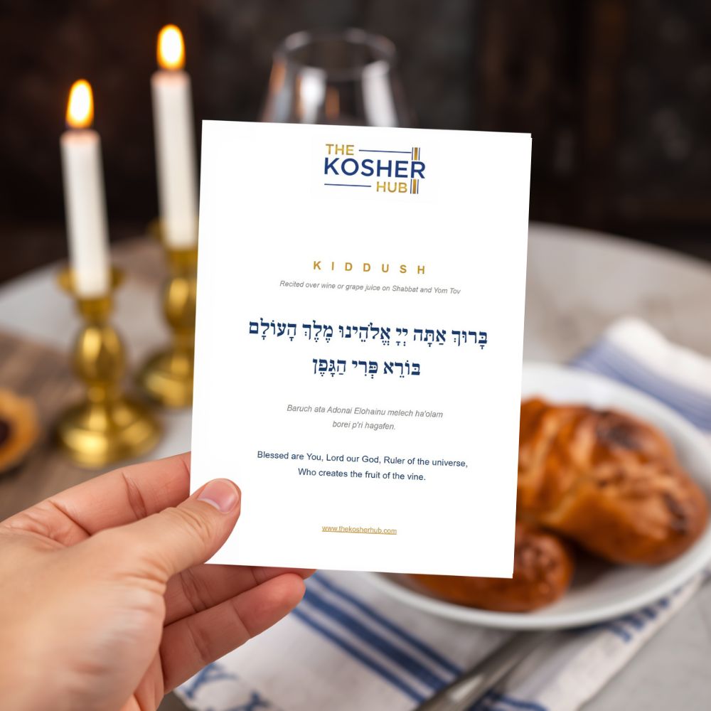 Free Kiddush Blessing Card — The Kosher Hub