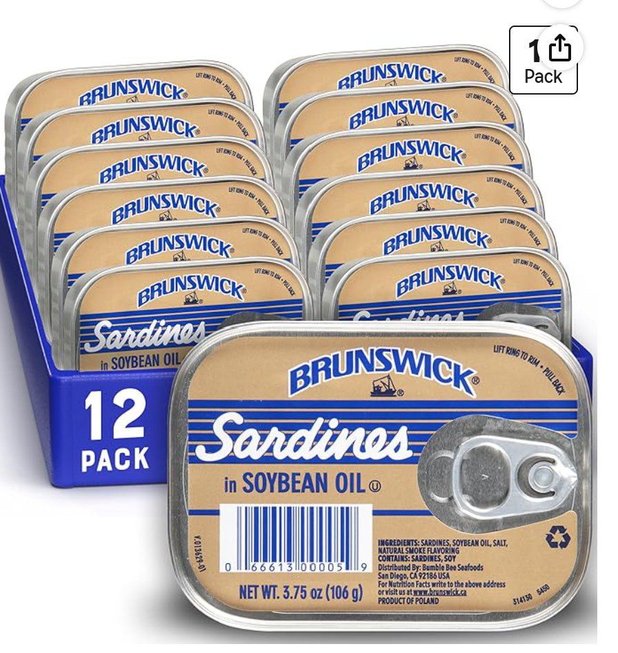 Brunswick Kosher Sardines in Soybean Oil — kosher sardines on Amazon