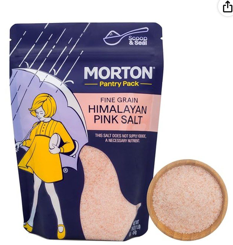 Morton Himalayan Pink Salt — kosher certified coarse grind