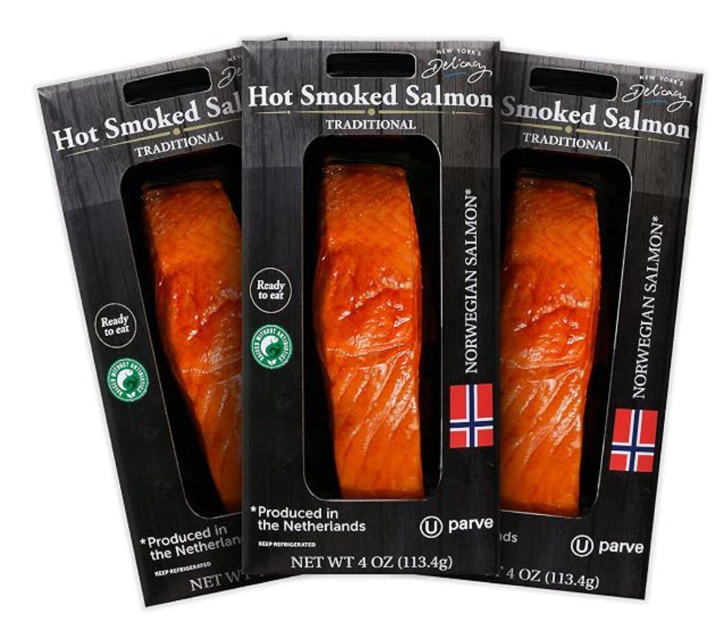 New York's Delicacy Hot Smoked Salmon — kosher smoked salmon on Amazon
