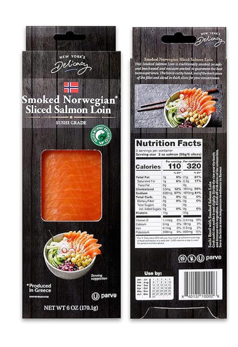 New York's Delicacy Norwegian Smoked Salmon — kosher smoked salmon on Amazon
