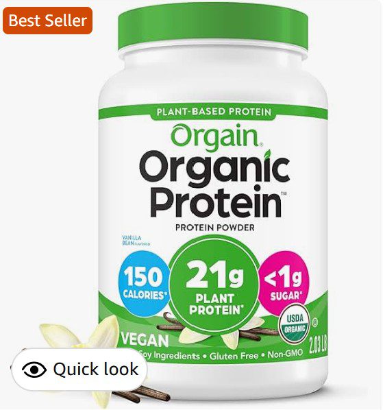 Orgain Plant Based Protein Powder — kosher certified vegan