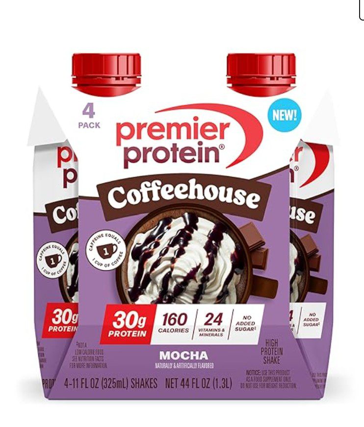 Premier Protein Mocha 4-Pack — kosher protein shake multi-pack on Amazon