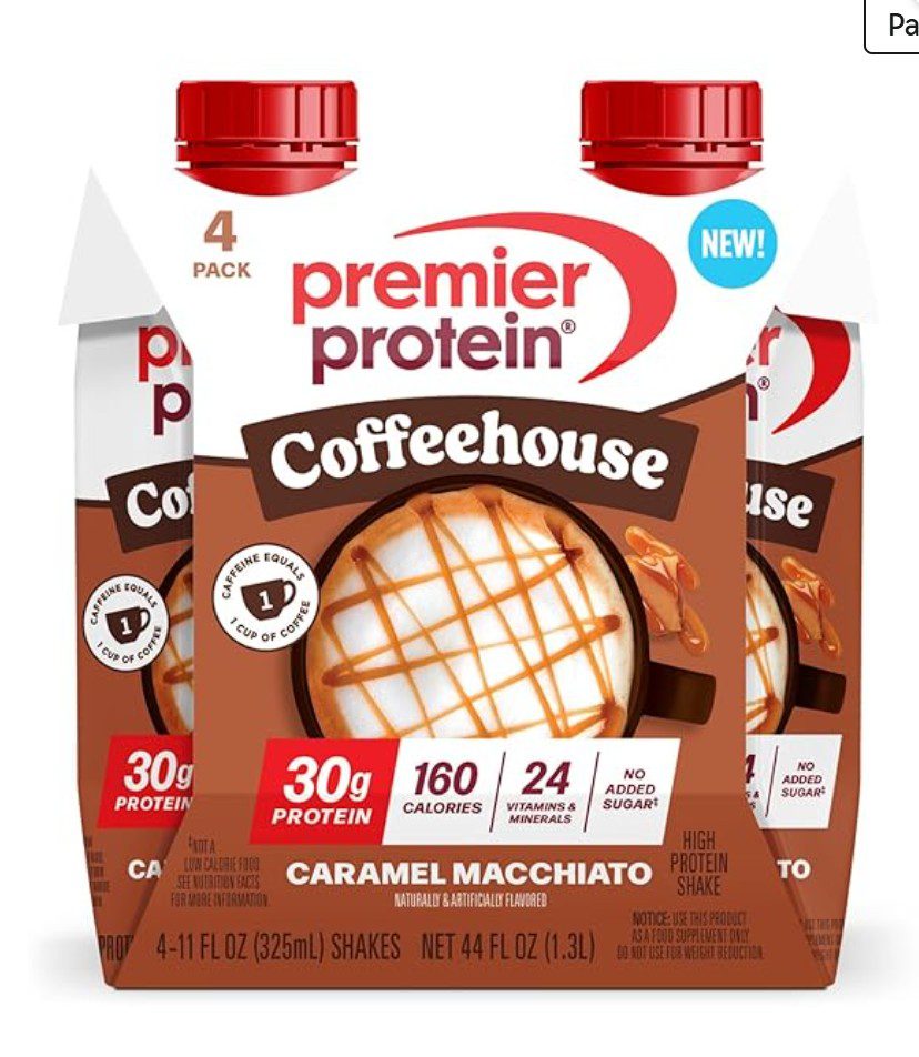 Premier Protein Coffeehouse 4-Pack — kosher protein shake multi-pack on Amazon