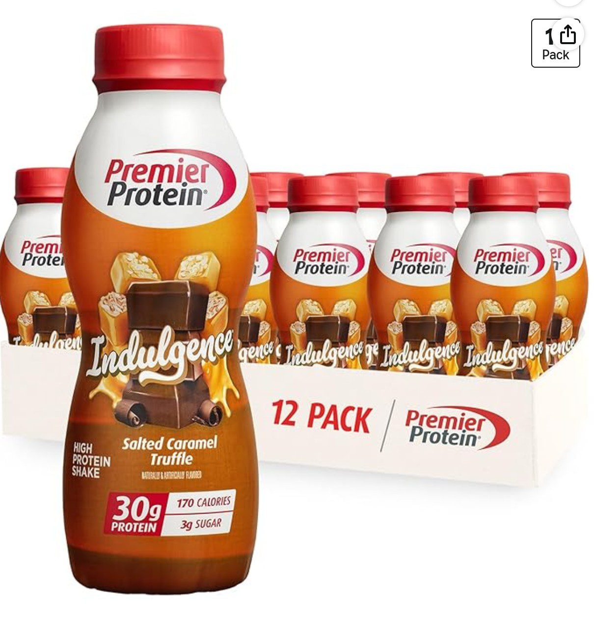Premier Protein Indulgence Salted Caramel Truffle Shake — kosher protein shake on Amazon