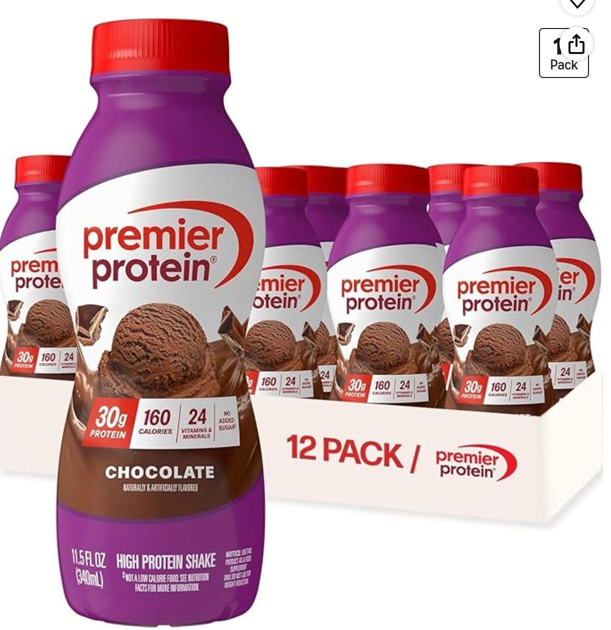 Premier Protein Chocolate Shake — kosher protein shake on Amazon
