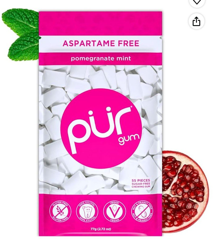 PUR Pomegranate Mint Chewing Gum — kosher chewing gum on Amazon