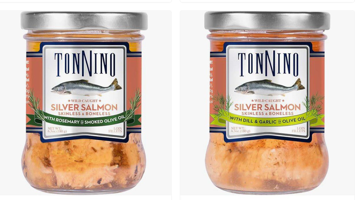 Tonnino Kosher Silver Salmon jarred premium — kosher salmon on Amazon