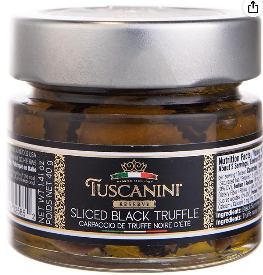 Tuscanini Sliced Black Truffle in Olive Oil — kosher Italian gourmet gift