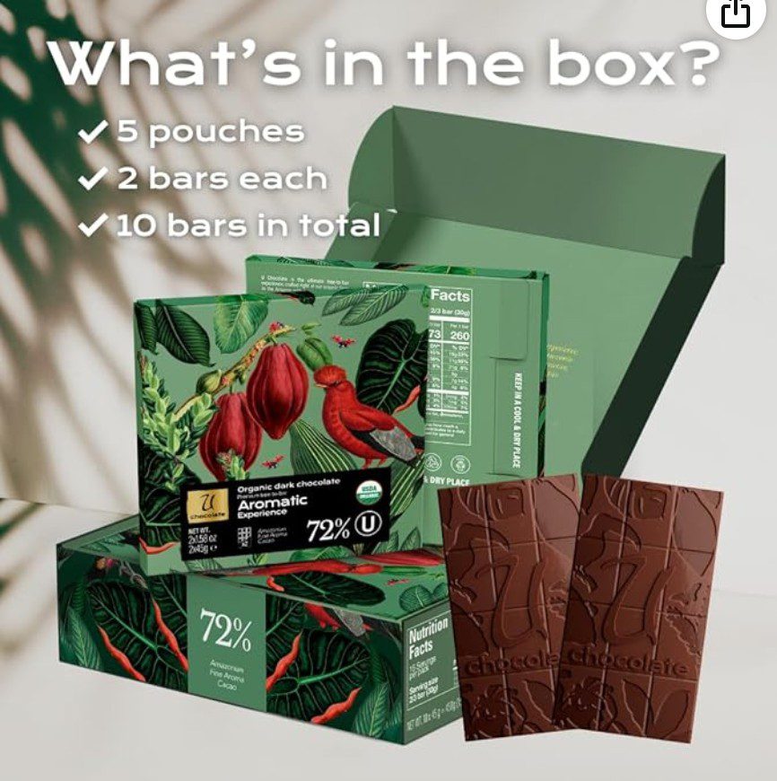 U Chocolate Organic Gift Box — certified kosher organic chocolate gift